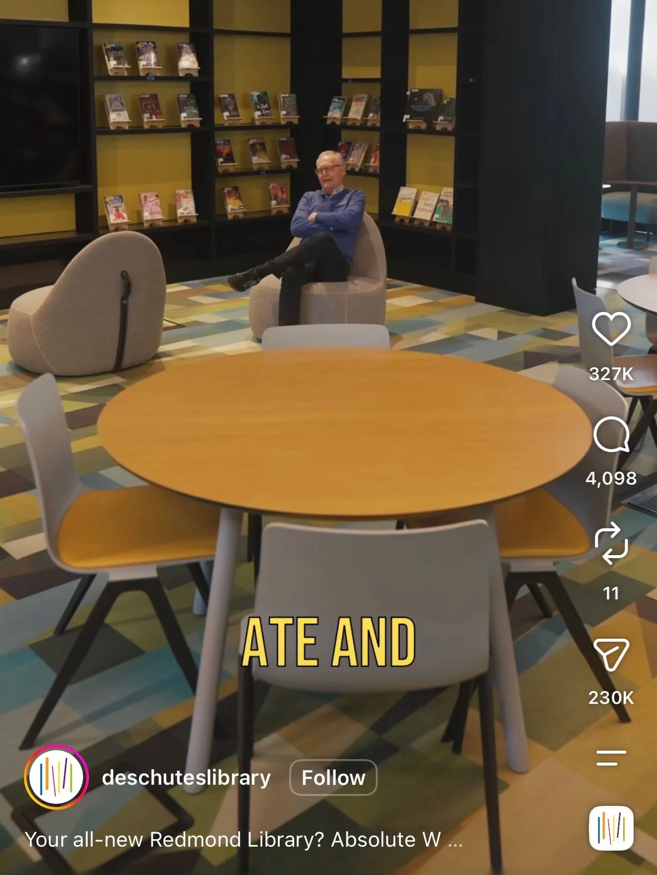 Bend libraries are getting upgrades left and right! There are so many great reading nooks to explore, including Bernhardt Design&rsquo;s Mitts in a teen center (ate and left no crumbs, per the reel in our stories), Hightower&rsquo;s Prism weaving thr