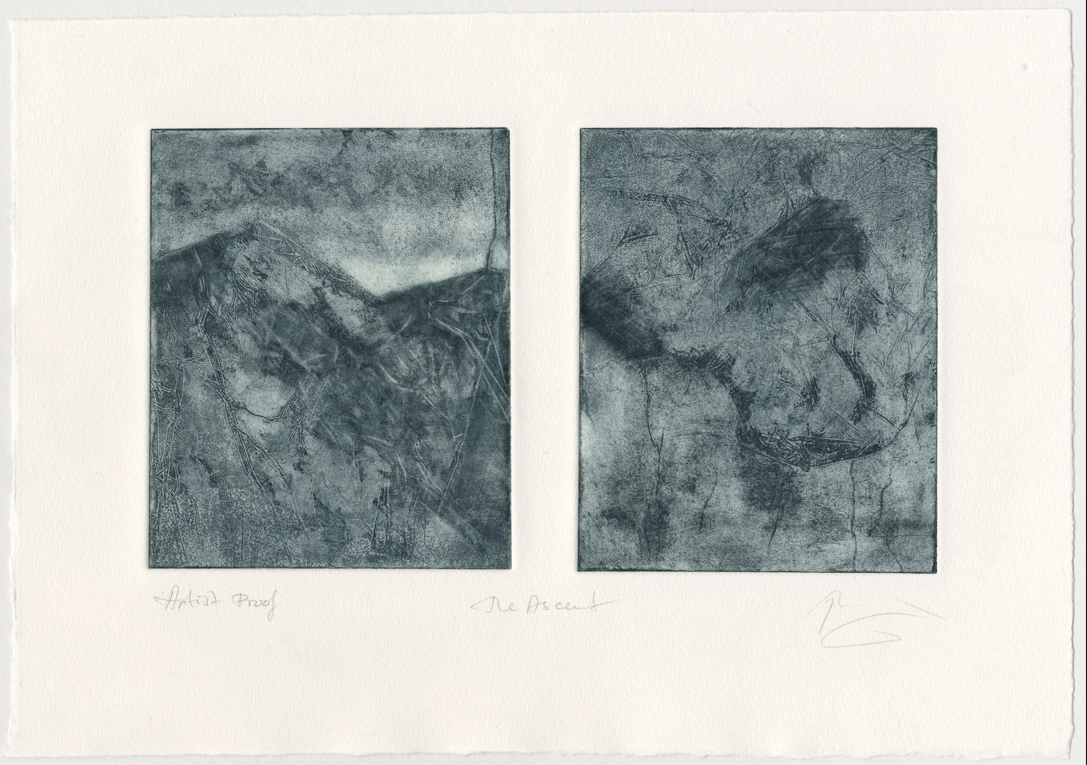  The Ascent. 2019. Intaglio on Hahnemuhle etching paper. 10 × 14 inches. Artist Proofs.  