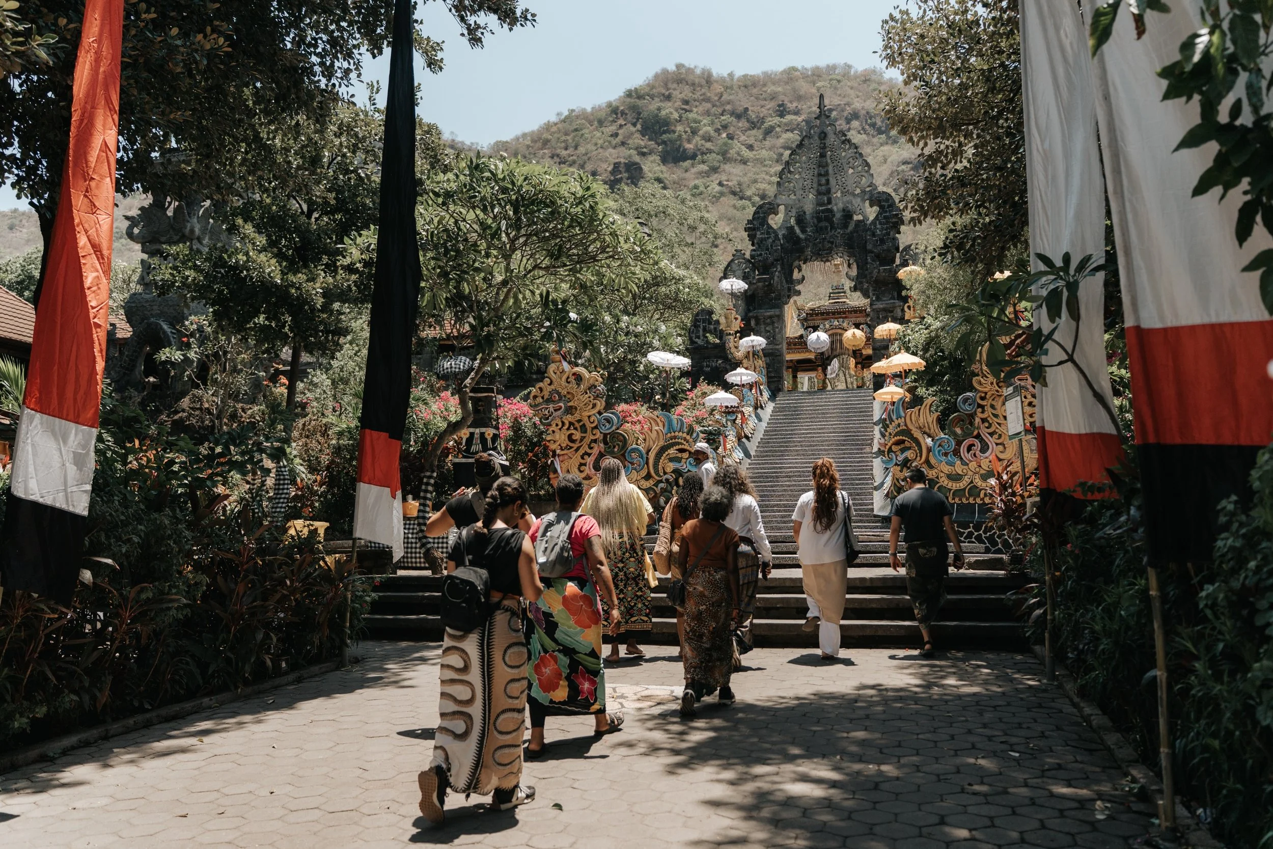 One of my favorite parts of retreat in Bali is the privilege we have of visiting some of the oldest temples on the island. Where only the locals go. Through years of cultivating a relationship with the people here, my students and I are invited a lit
