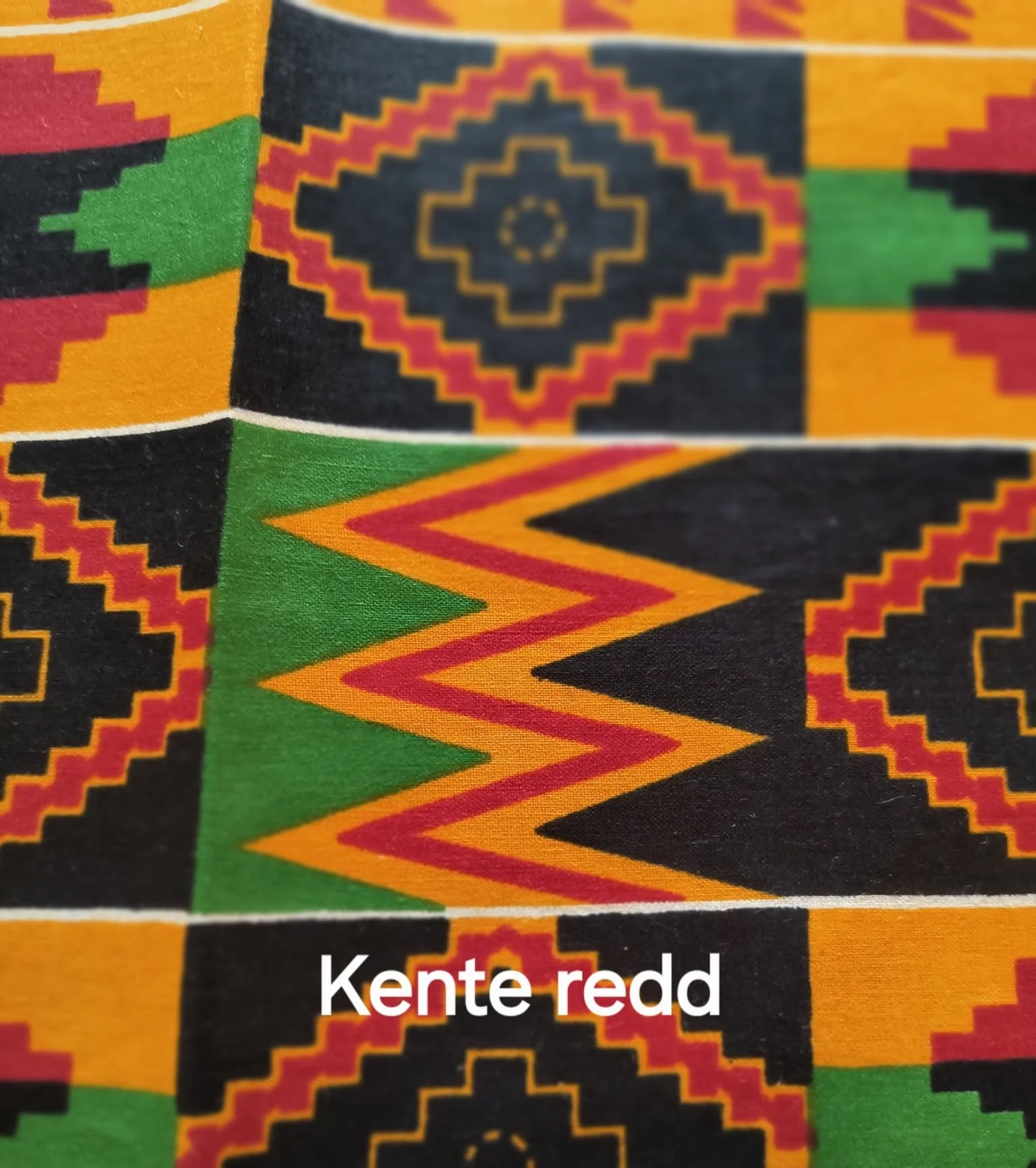 Kente Red 2 piece set Hat and Scarf