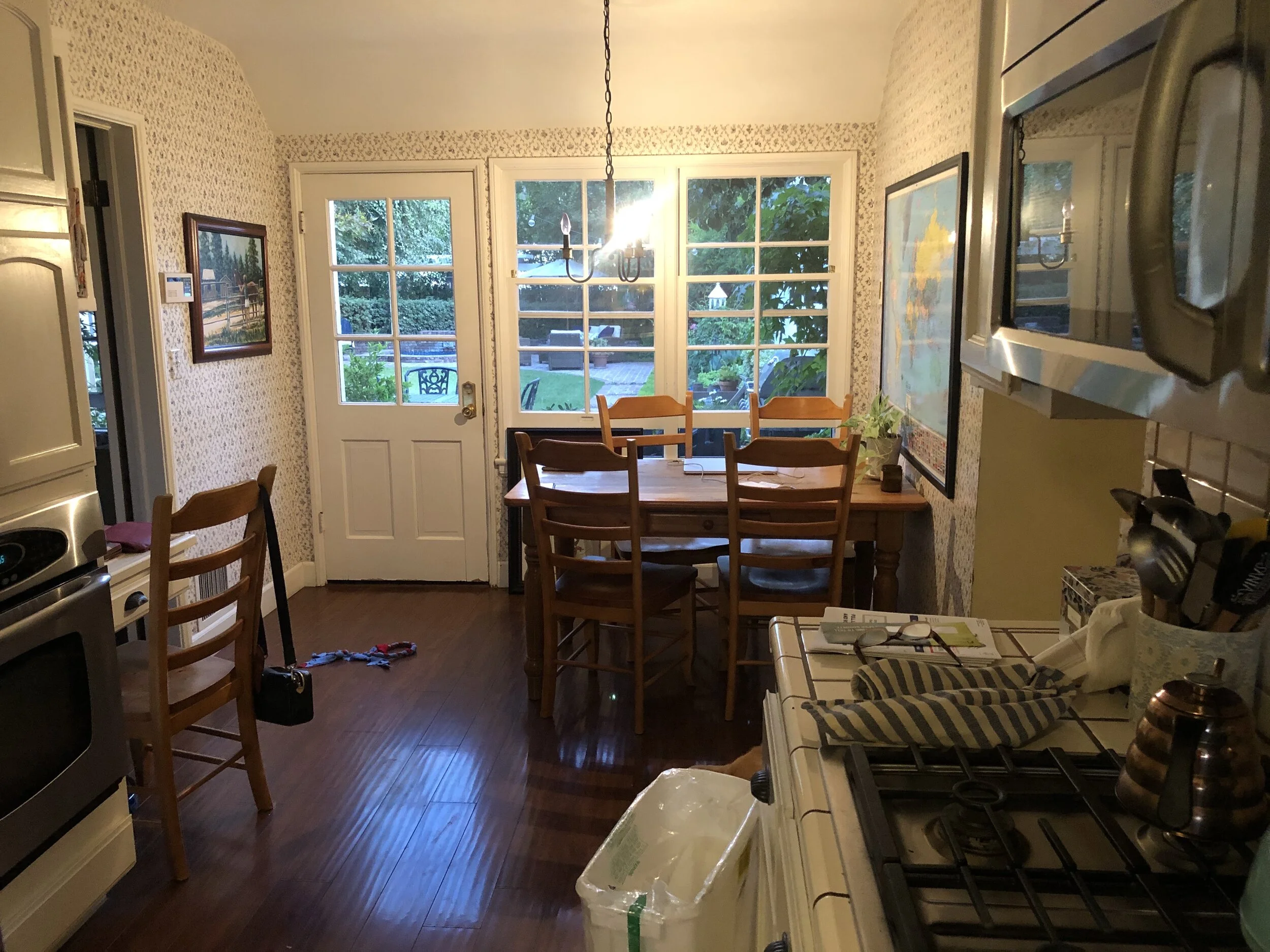 Before. Could only fit about 5 people around the table.