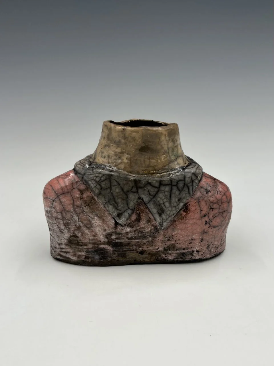 Gardenhead Bust Ceramic-Raku Fired