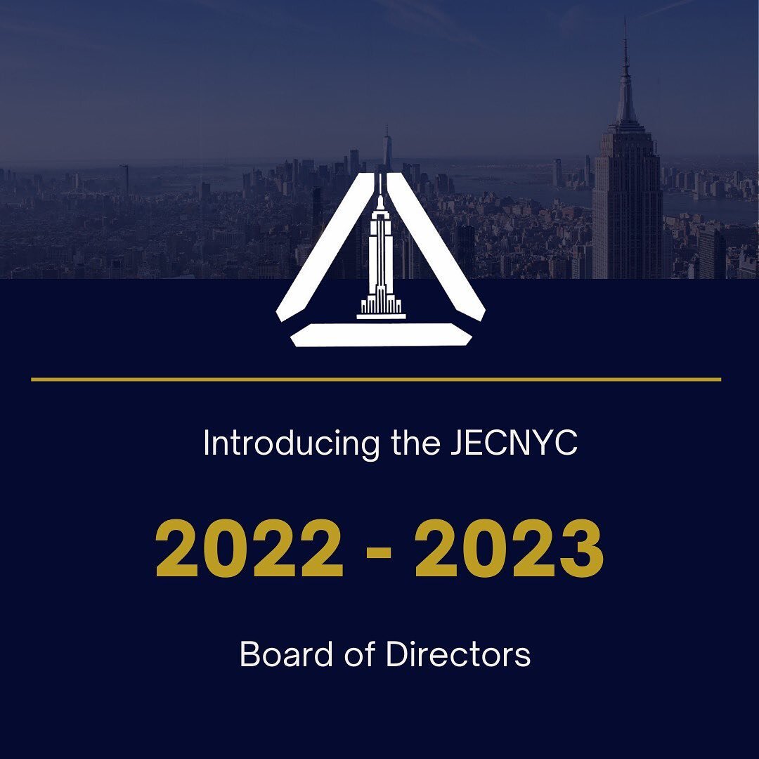 We are pleased to announce and welcome the JECNYC Board of Directors for the year 2022-2023! We look forward to working with this driven team and are eager to see the incredible impact that awaits in the future. 

Leadership Team:
Shrey Jhalani, Pres