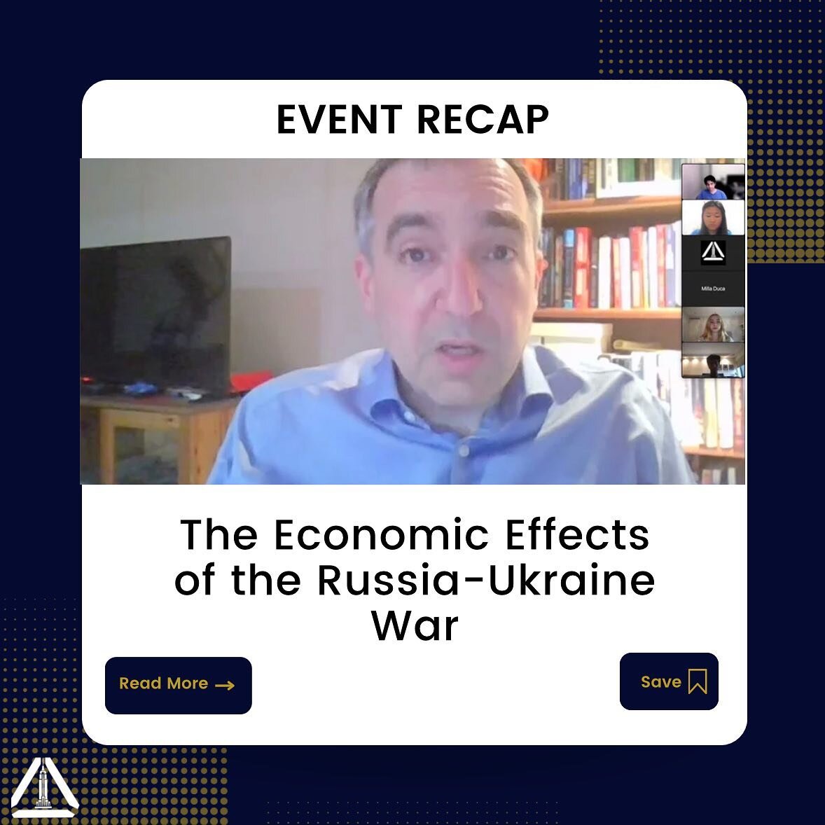 Thank you to the many members who attended our talk today with Mr. Spencer Jakab on the Economic Effects of the Russia-Ukraine War. Today, Mr. Jakab is an editor of Heard on the Street at The Wall Street Journal, though previously he had written for 
