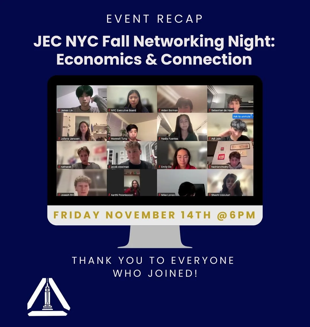 Thank you to everyone who attended our Fall Networking Night! We look forward to hosting similar events in the future. 

#junioreconomicclub #junioreconomicclubofnewyork #business #networking #economics