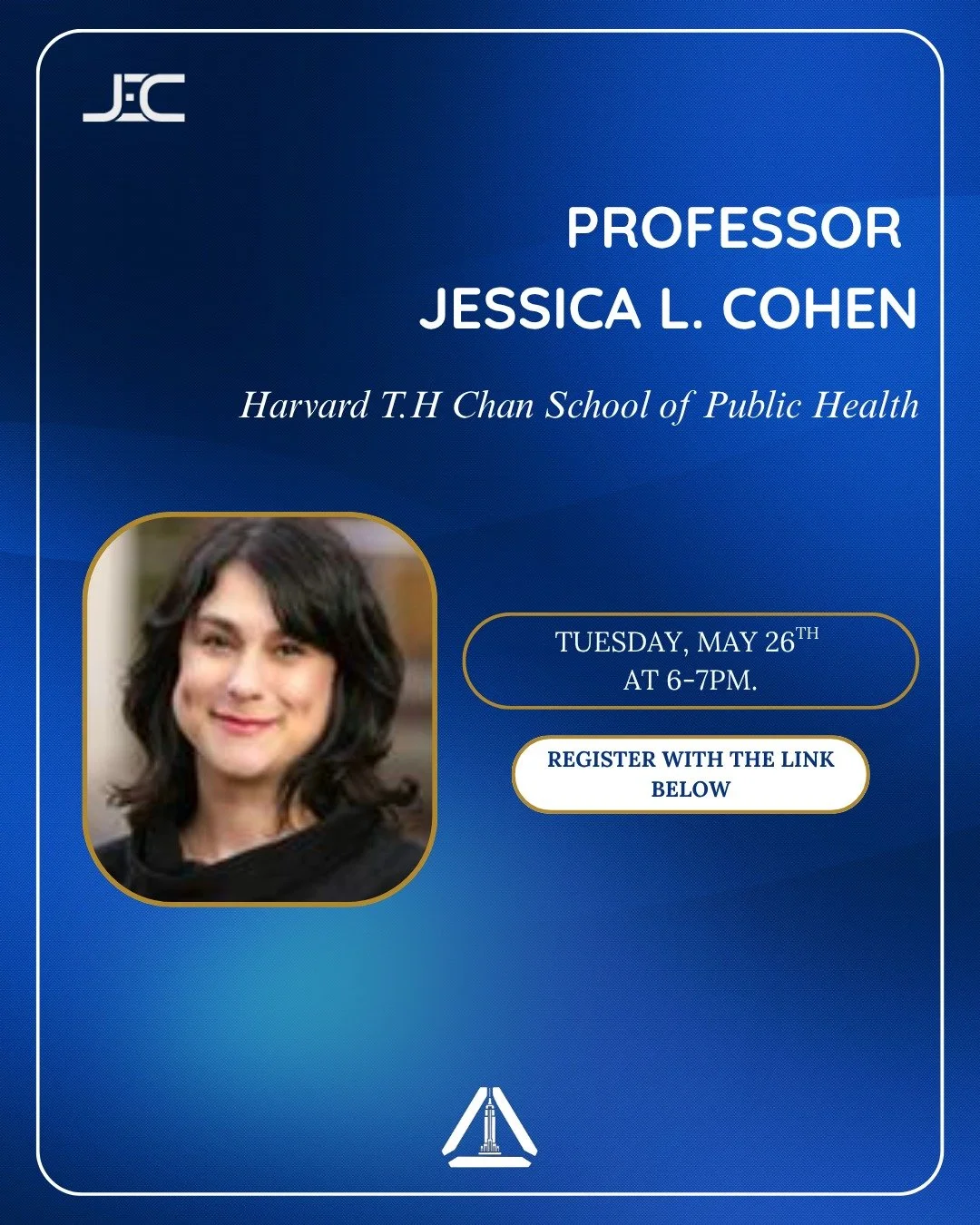 We are so excited to have Professor Jessica L. Cohen of the Harvard T.H Chan School of Public Health join us for a discussion about how economists use randomized controlled trials (RCTs) to identify effective programs and policies on Tuesday, May 26,