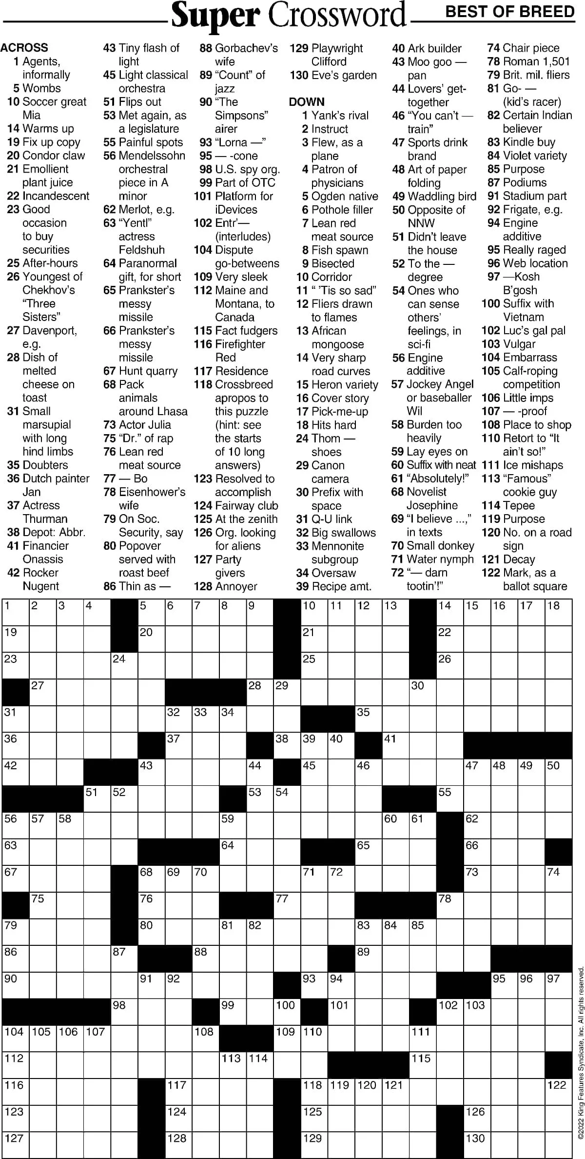 Super Crossword: Best of Breed