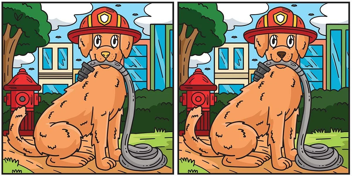 Fire Prevention Week: Find 6 Differences, activity for kids