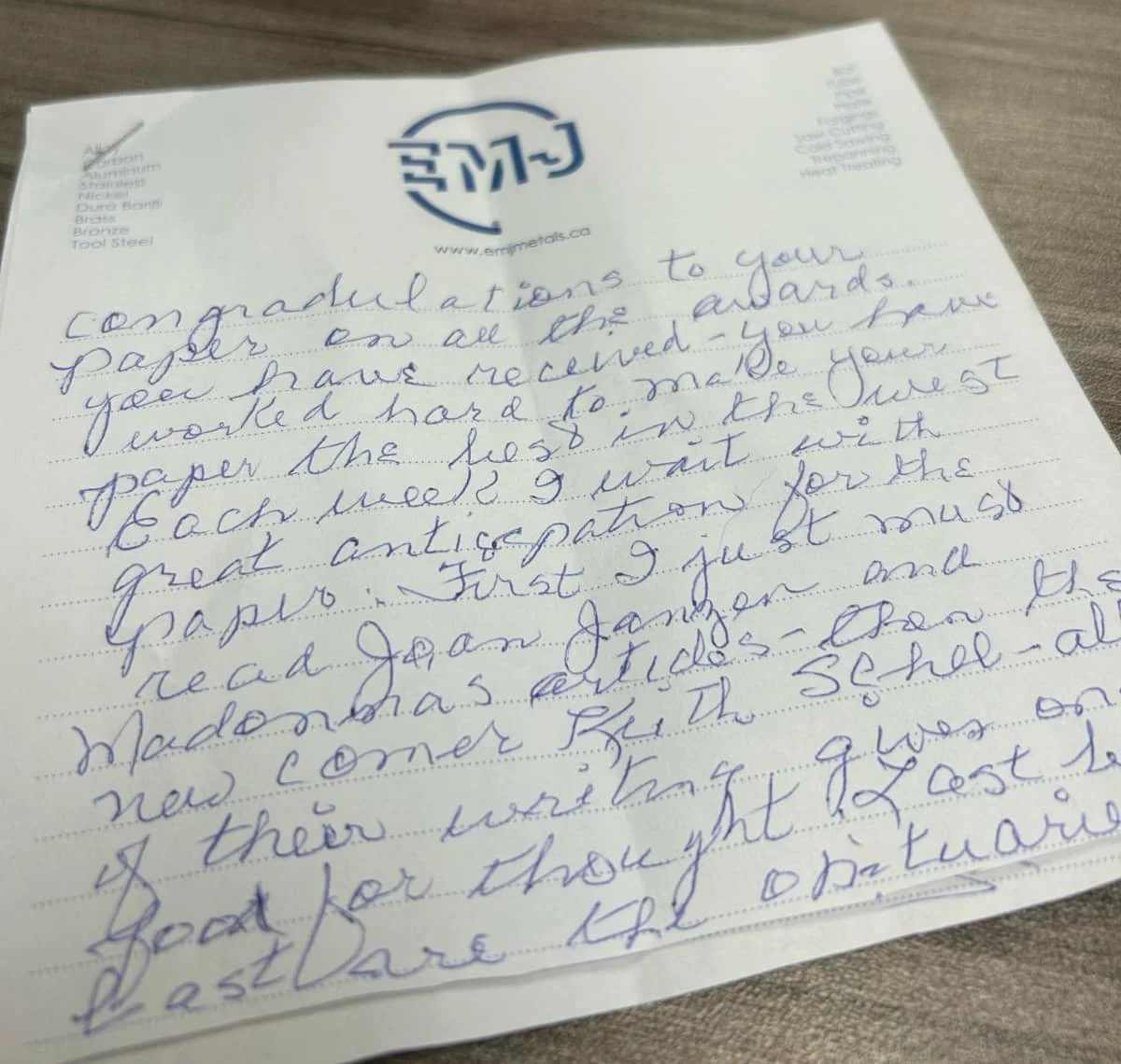 Letter: Best in the West