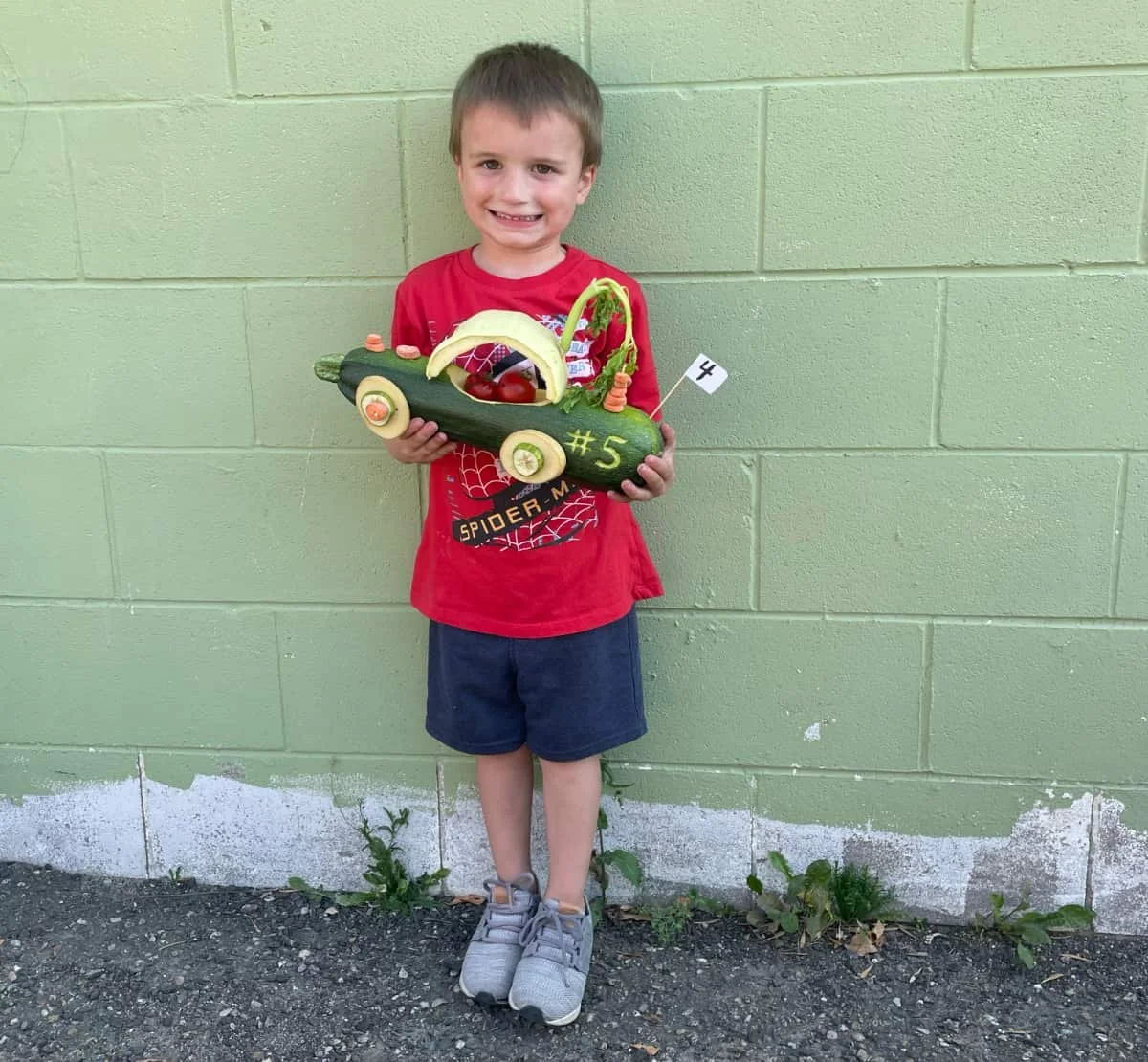 Bennett Hockaday placed first in Veggie Car Show