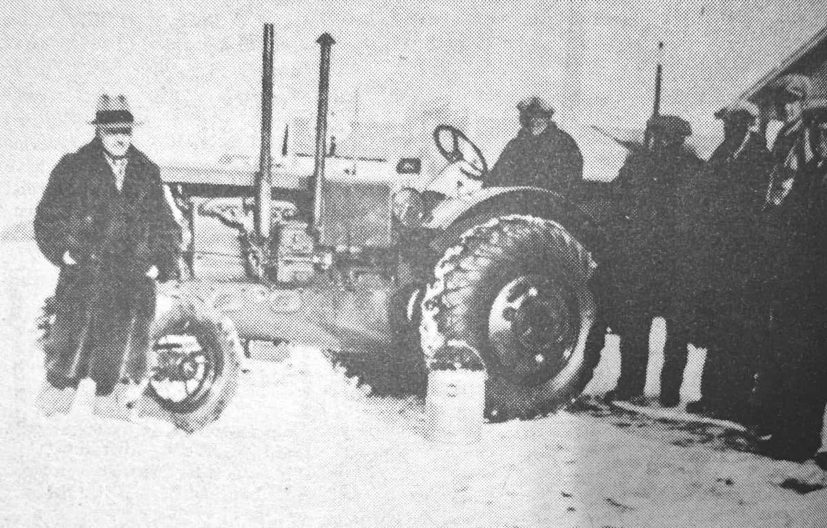 First Rubber-Tired Tractor in Saskatchewan