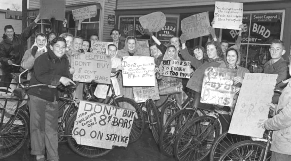 Kids protested chocolate bar inflation in 1947