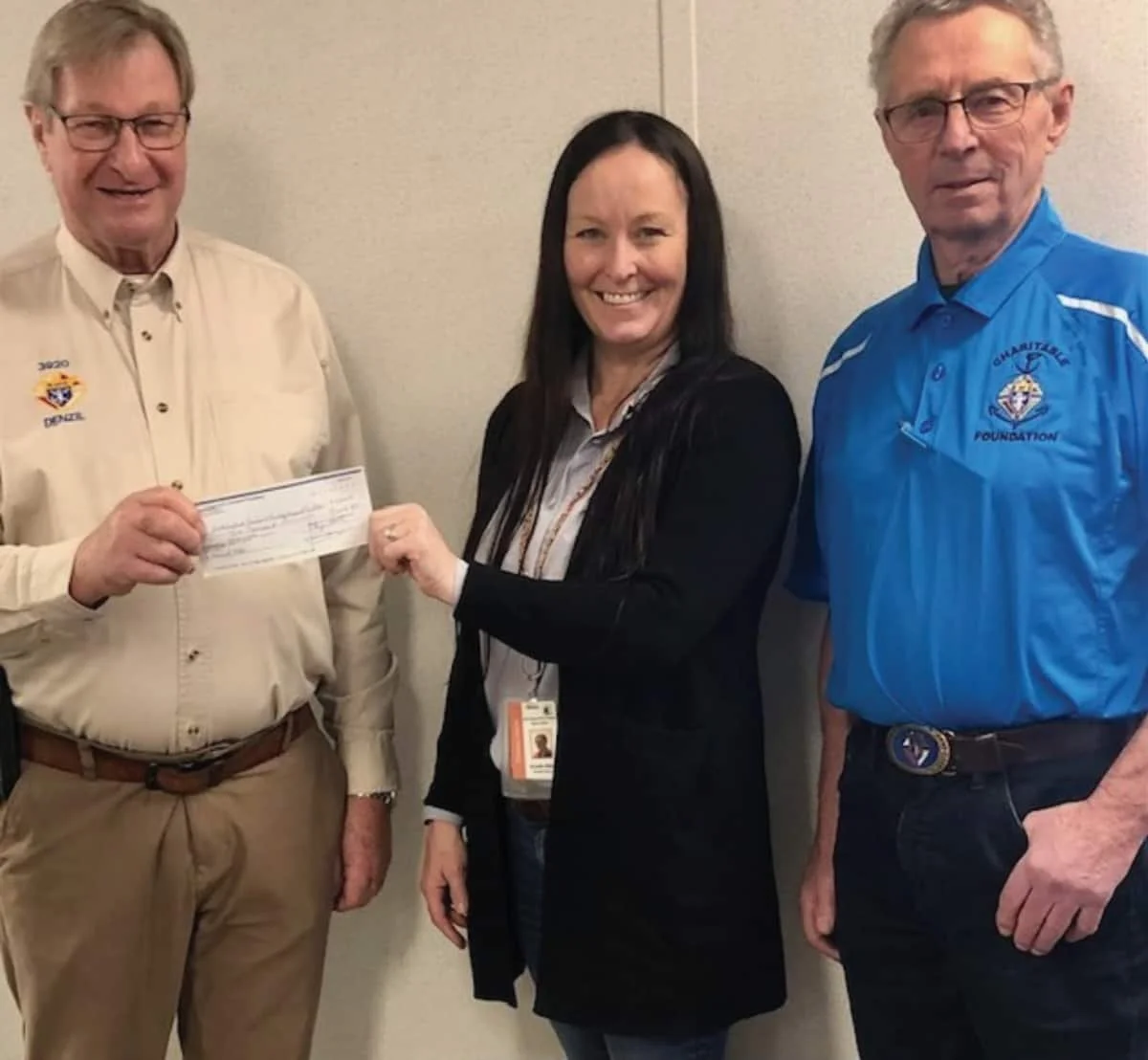 Denzil Knights of Columbus donate to West Central Crisis