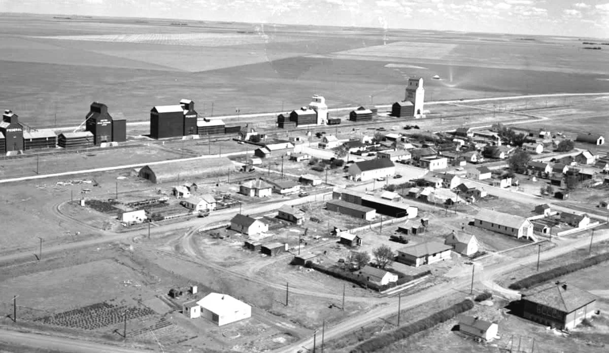 Aerial view of Madison in 1959
