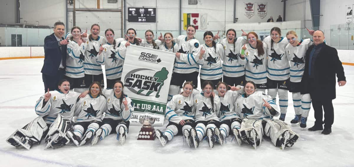 Kerrobert’s Berkley Wuttunee celebrates league championship