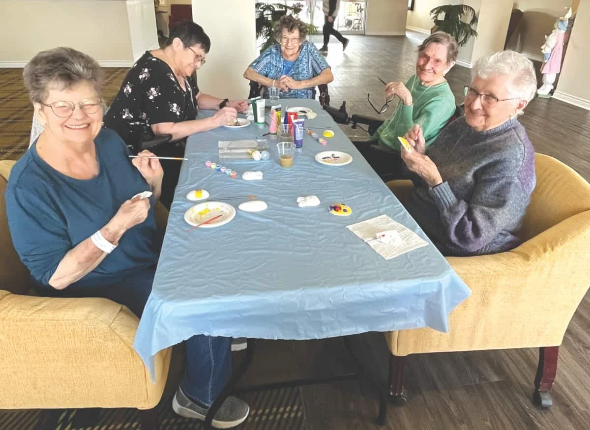 Easter creativity and painting eggs at Caleb Village