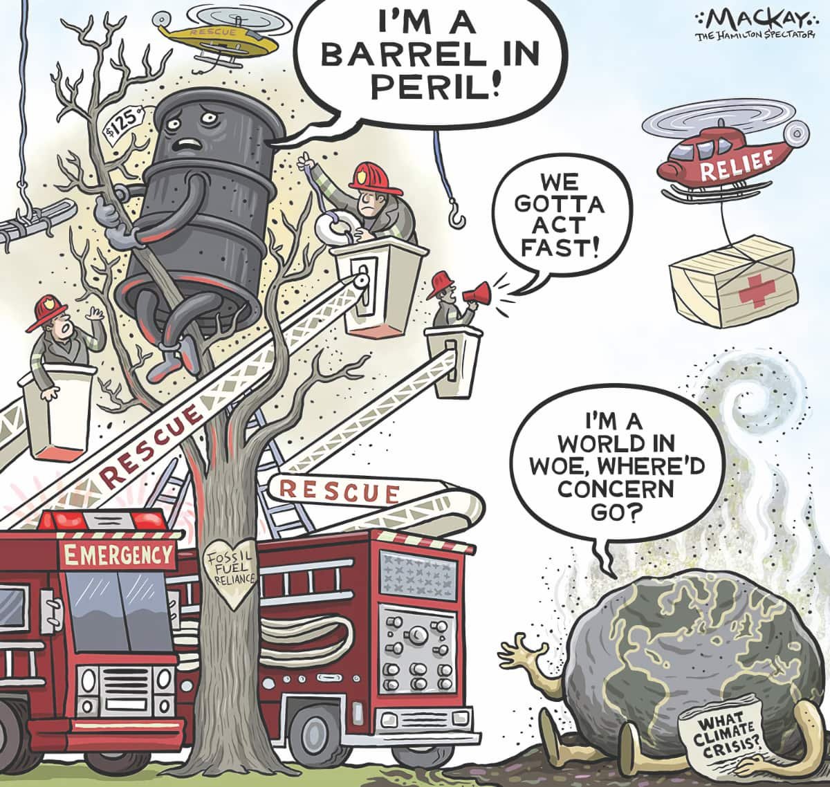 Editorial Cartoon: Barrel in Peril