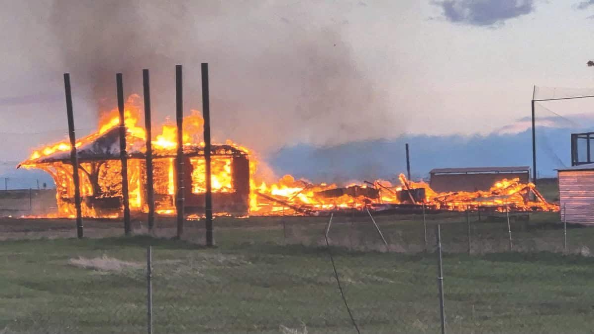 Burstall train station destroyed by fire on May long weekend
