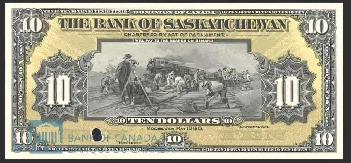 Bank of Saskatchewan bills that never circulated