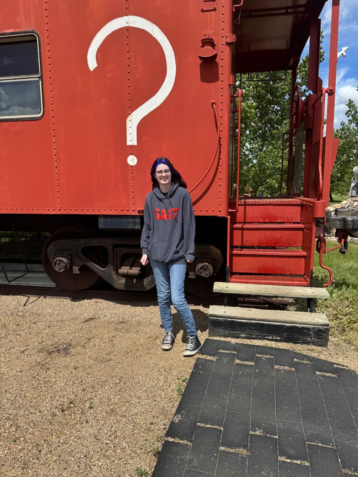 Leader's tourist information caboose welcomes visitors