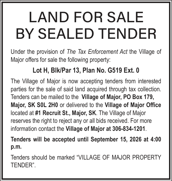Land for Sale by Sealed Tender