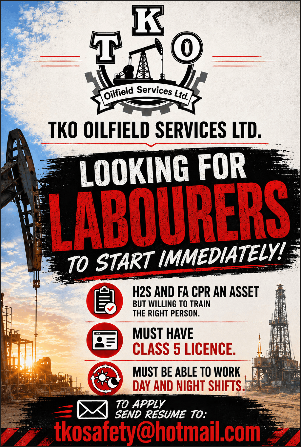 Labourer - TKO Oilfield Services Ltd.