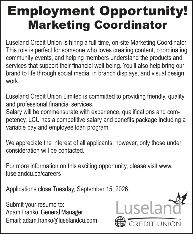 Marketing Coordinator - Luseland Credit Union