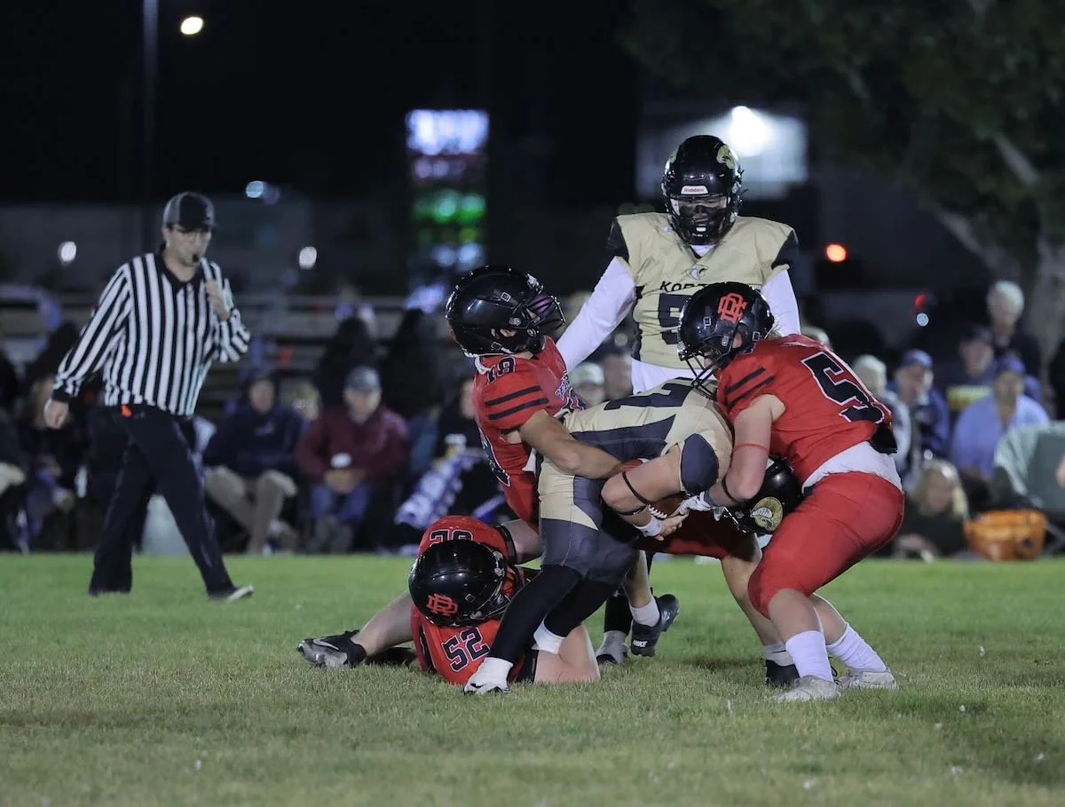Friday night football under the lights in Kindersley!
