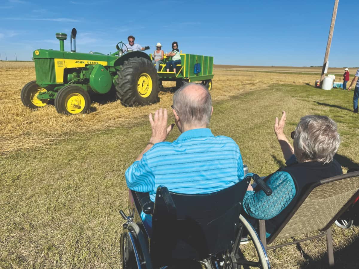 Vintage harvest near Denzil raises funds for three food banks