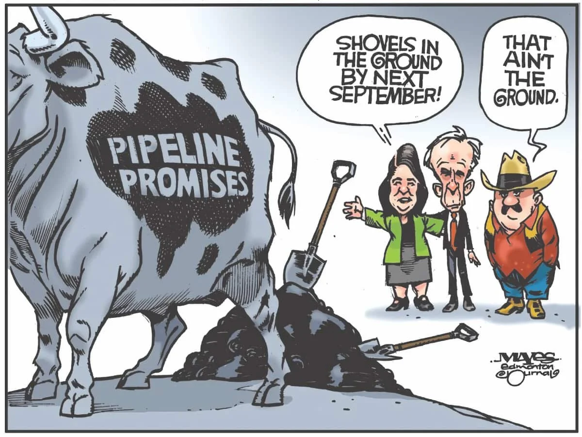 Editorial Cartoon: Shovels in the ground