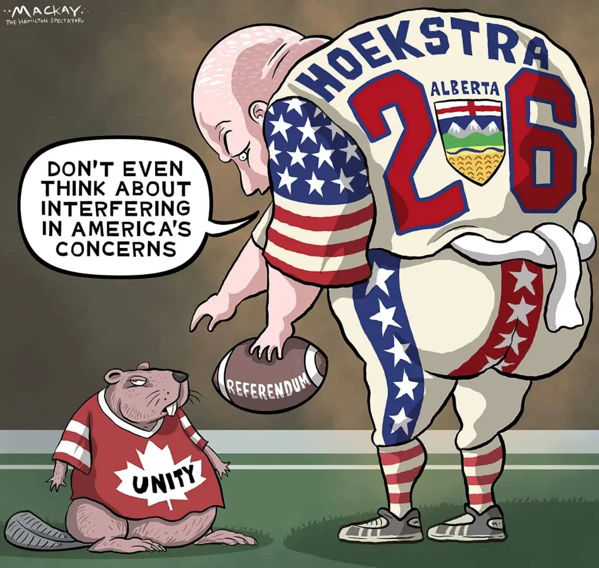 Editorial Cartoon: Don’t even think about interfering