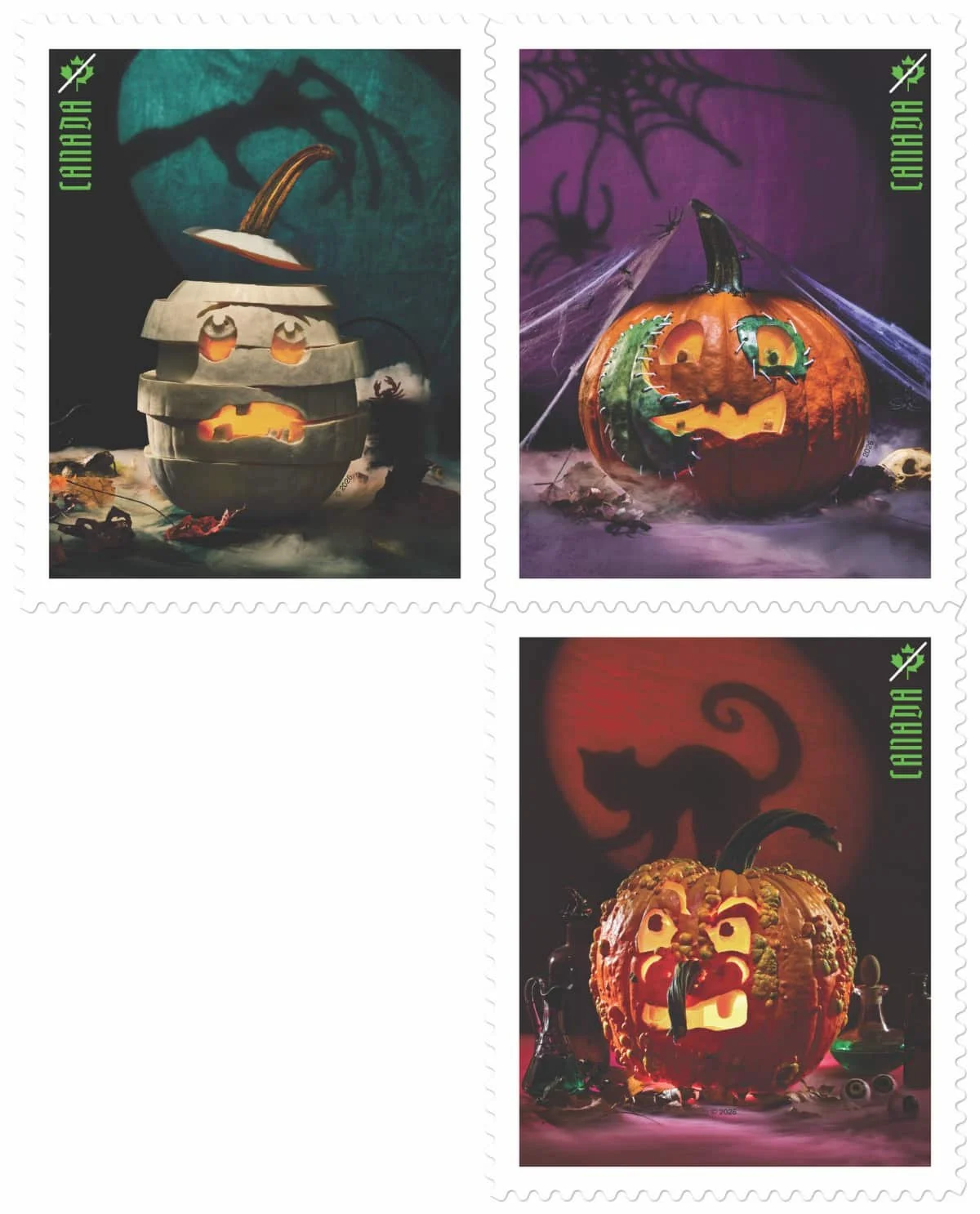 Canada Post carves out new jack-o’-lantern stamps