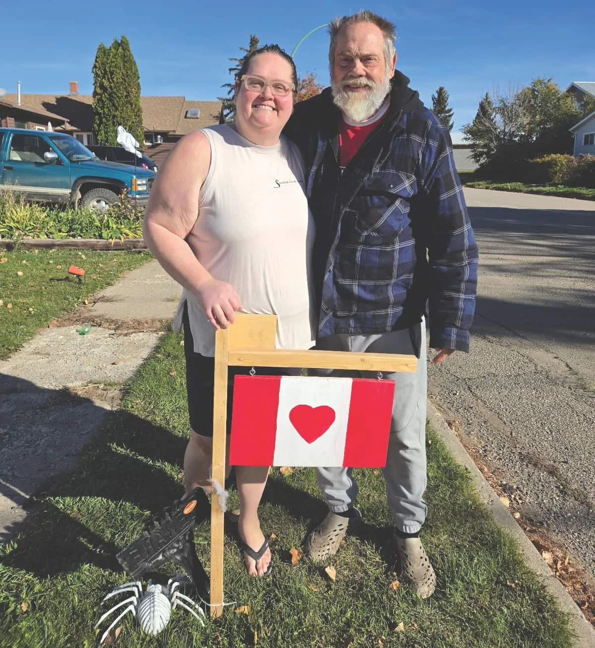 Handcrafted symbols of kindness appearing in Leader storefronts