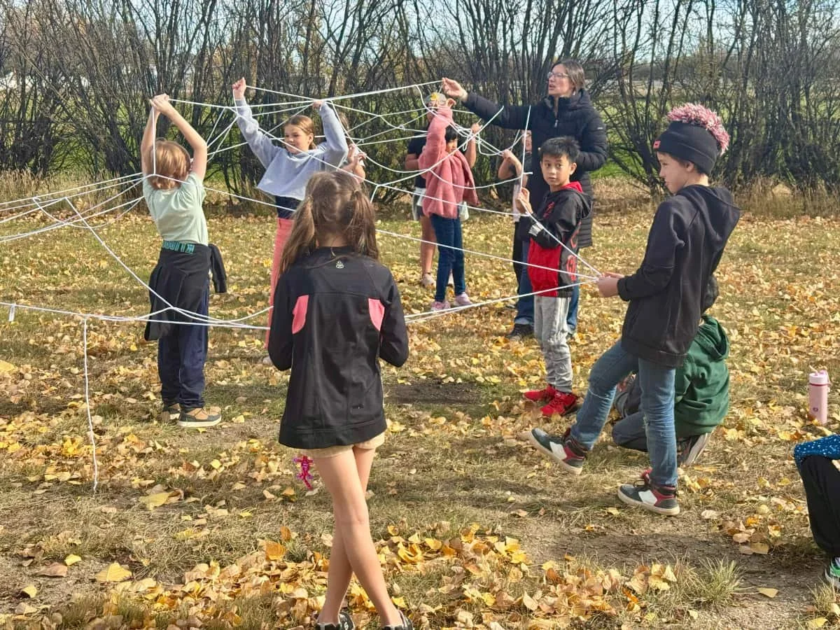 Westberry Grade 4 students explore the food web at the town dam