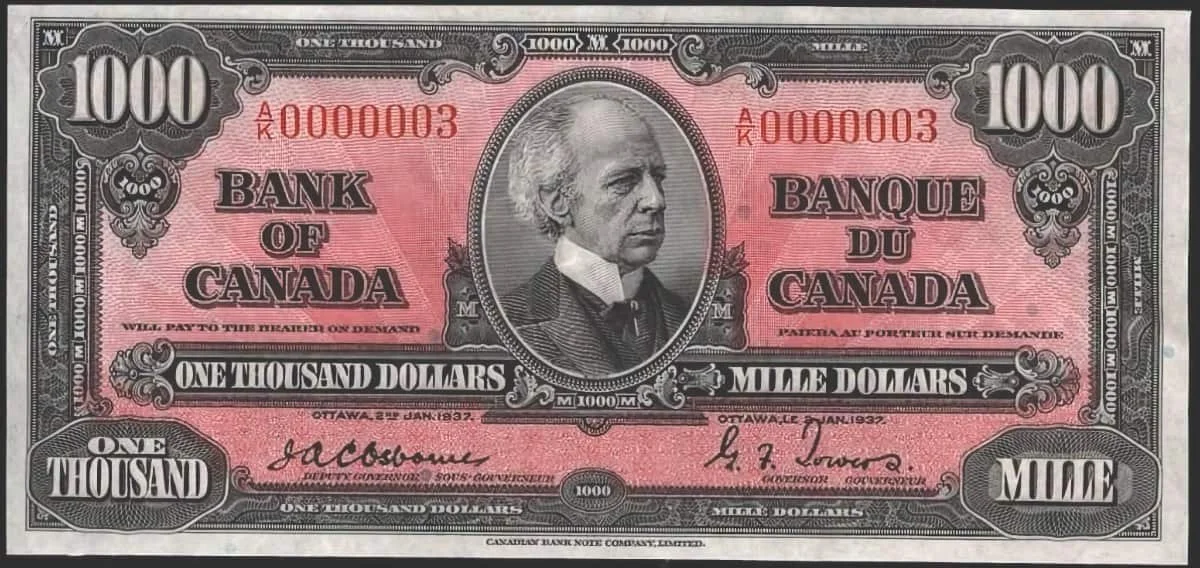 History Photos: $1,000 bill