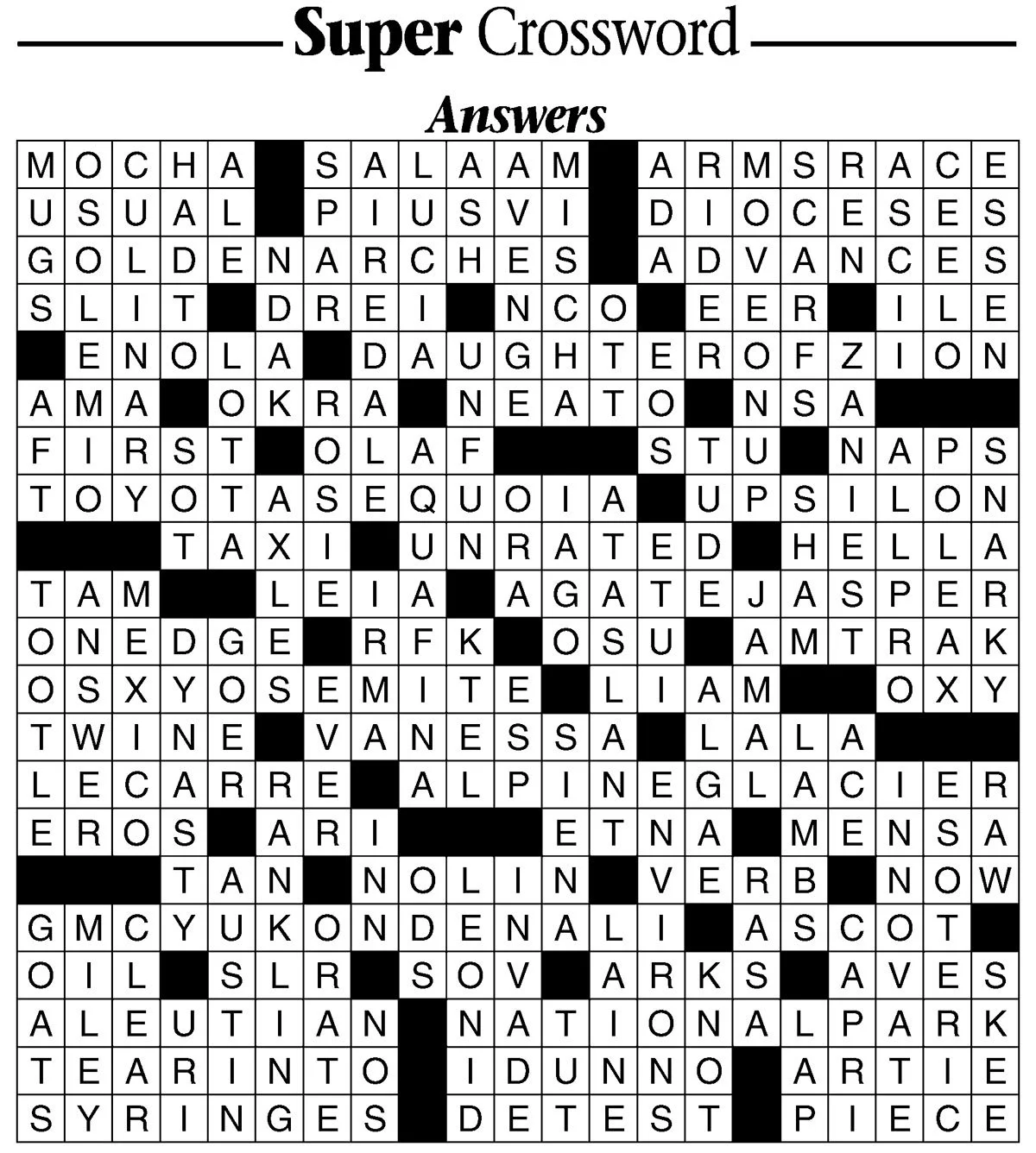 Super Crossword Unspoiled Expanses — Your West Central Voice