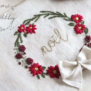 Vintage Christmas Wreath Embroidery Kit — Got Kwilts?