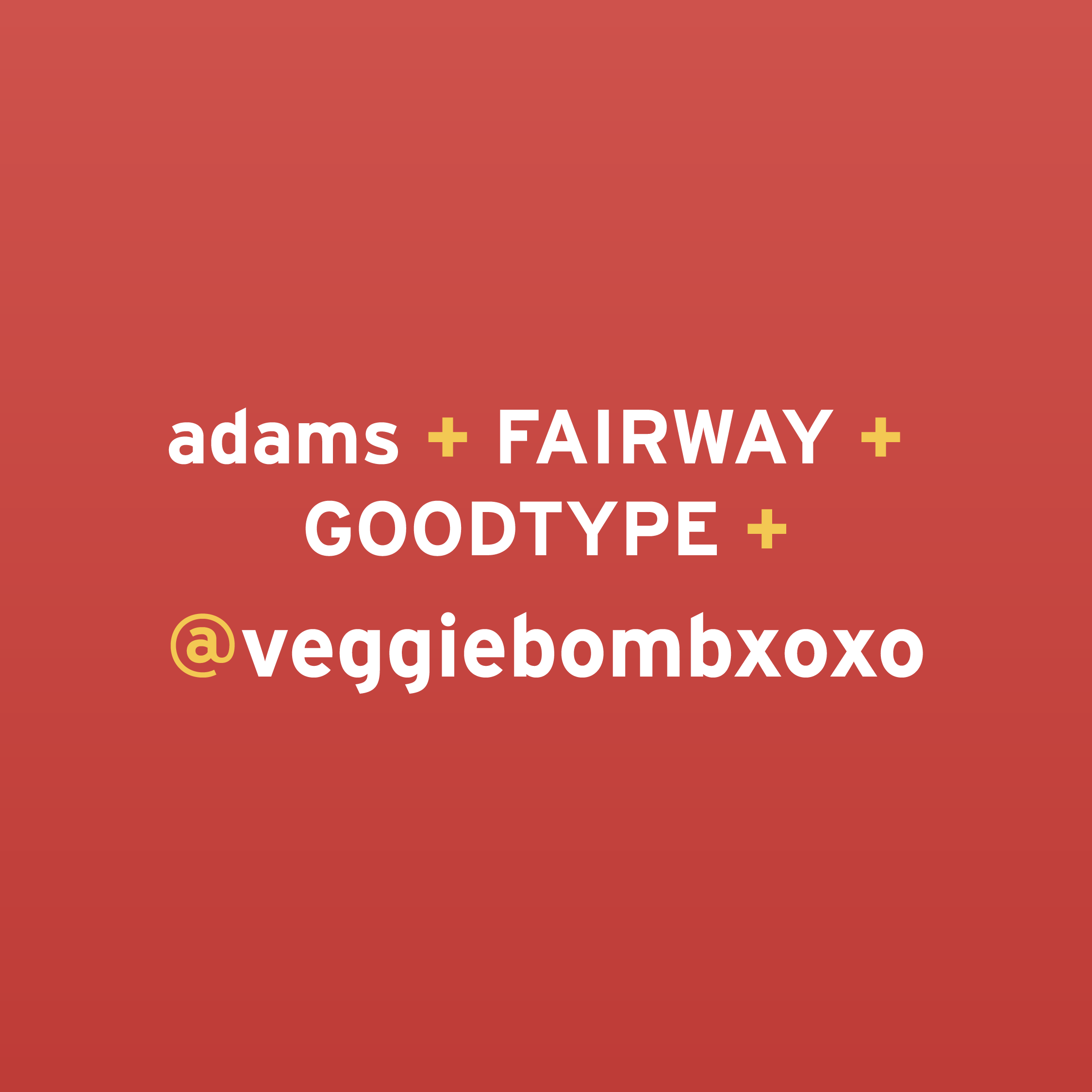 Adams + Fairway + Goodtype