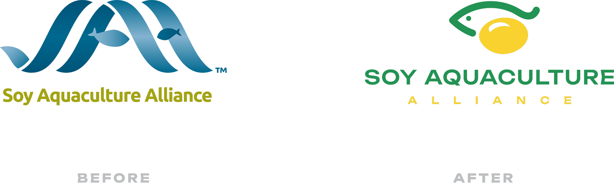 SAA's logo before and after comparison