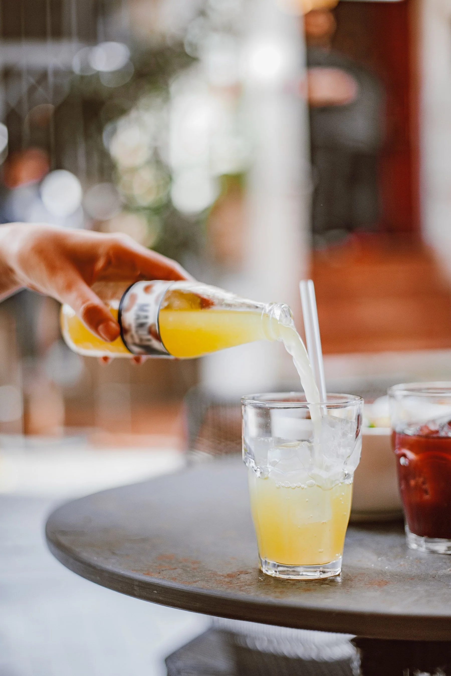 pouring a drink