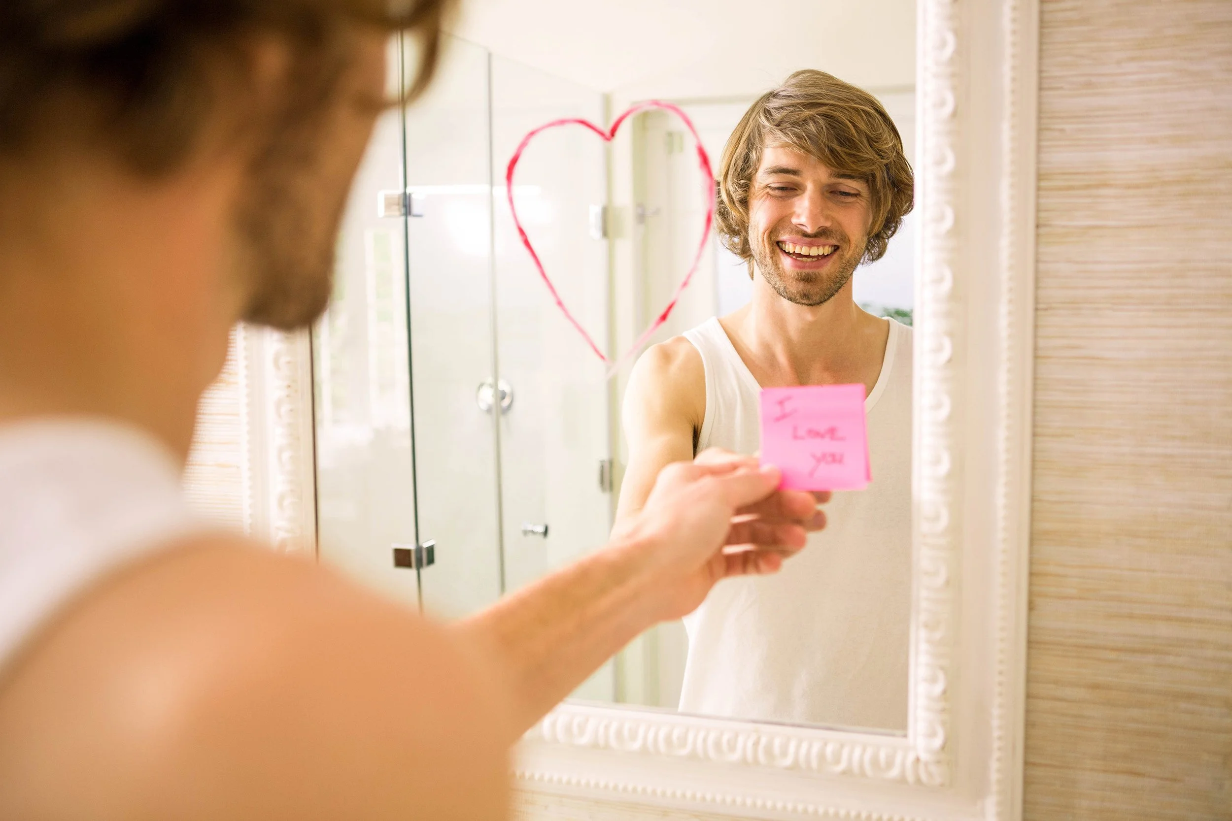 Love note on a mirror