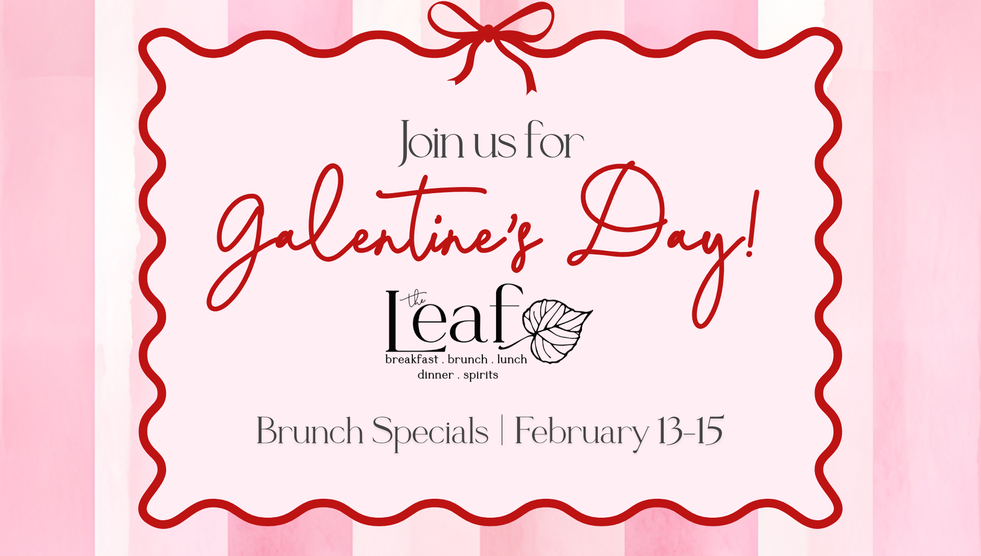 Galentine's Day weekend brunch 2026