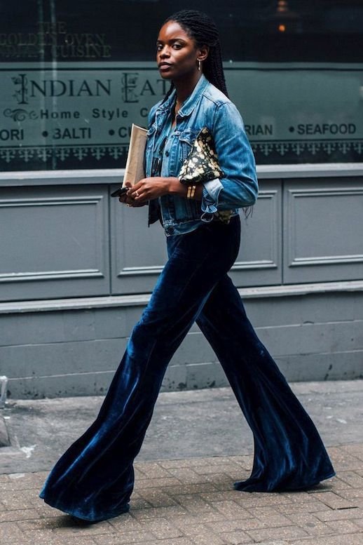 velvet + denim jacket