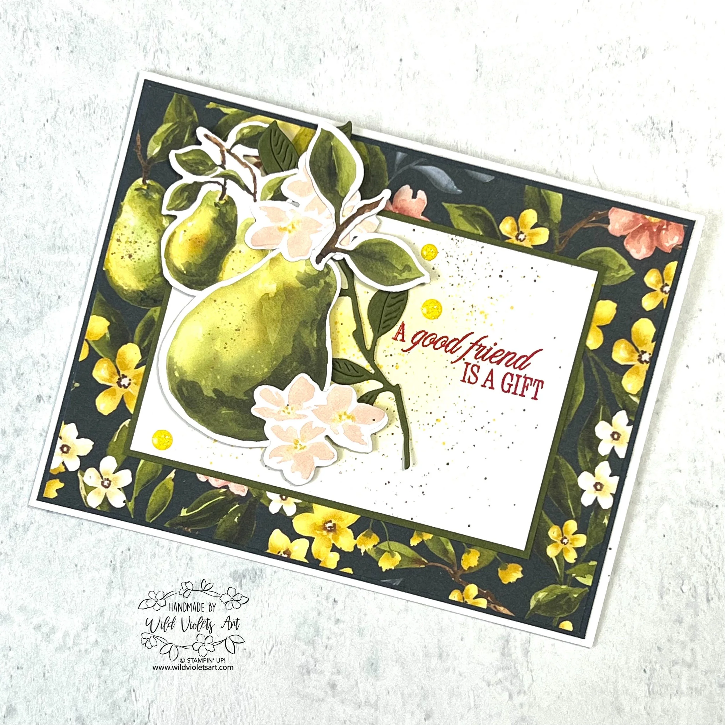 Painterly Pear Card