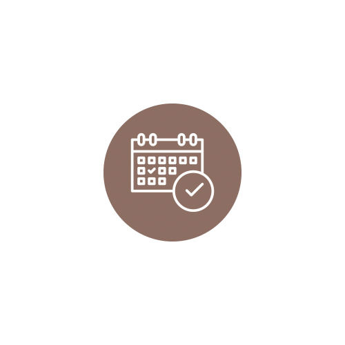 book an appointment calendar with squares and check mark