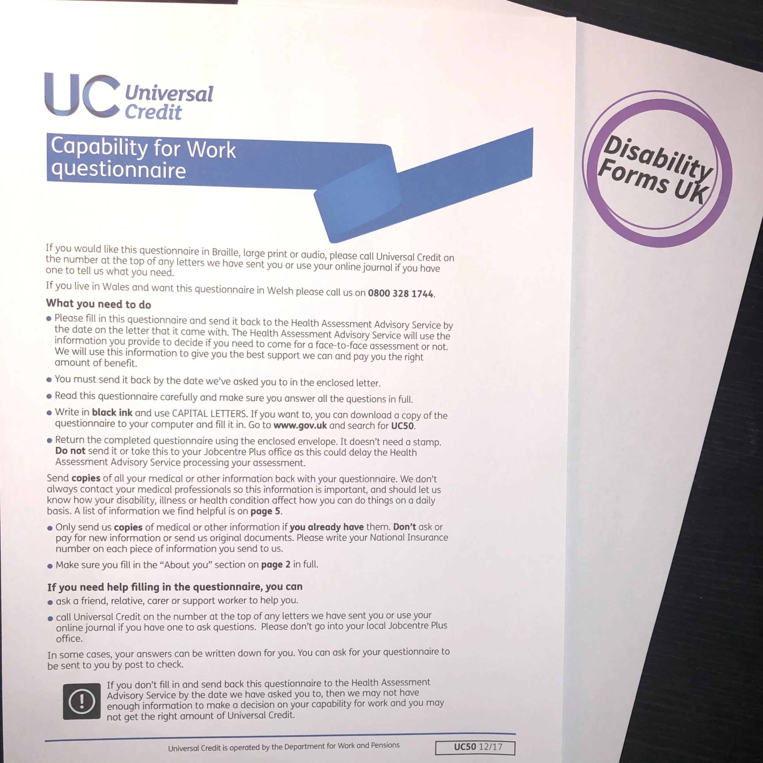 Disability Forms UK