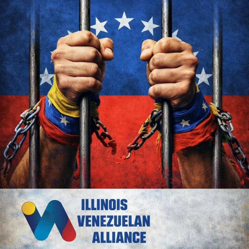Alianza Venezolana de Illinois exige la liberacion de presos politicos y la restauracionde la libertad de expresion 