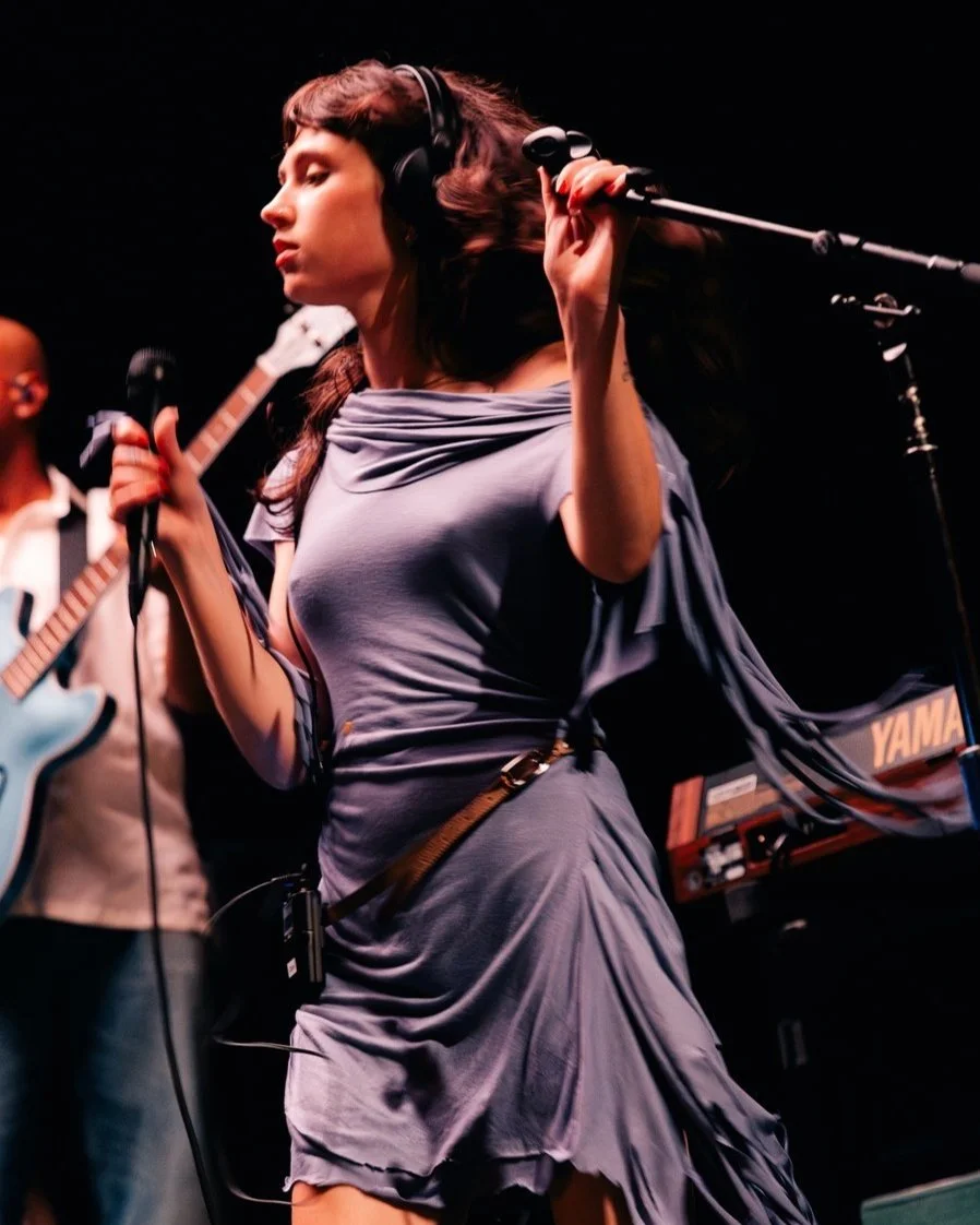 blue clairo dress clairo performing in PIATORI at Fonda Theatre Photos 1-4 @jus10h Styled by @harperslate #clairo #clairocottrill #piatori
