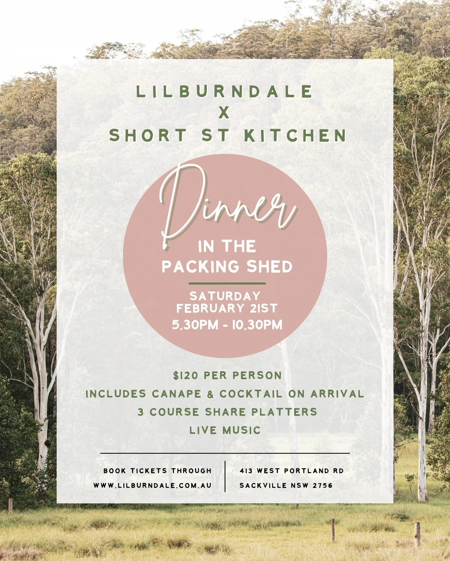 IT&rsquo;S BACK!
We&rsquo;re hosting a summer dinner at Lilburndale in partnership with @short_st_kitchen on Saturday 21st February. Set in The Packing Shed, this evening is ideal for locals looking to enjoy a relaxed night out, and for upcoming wedd