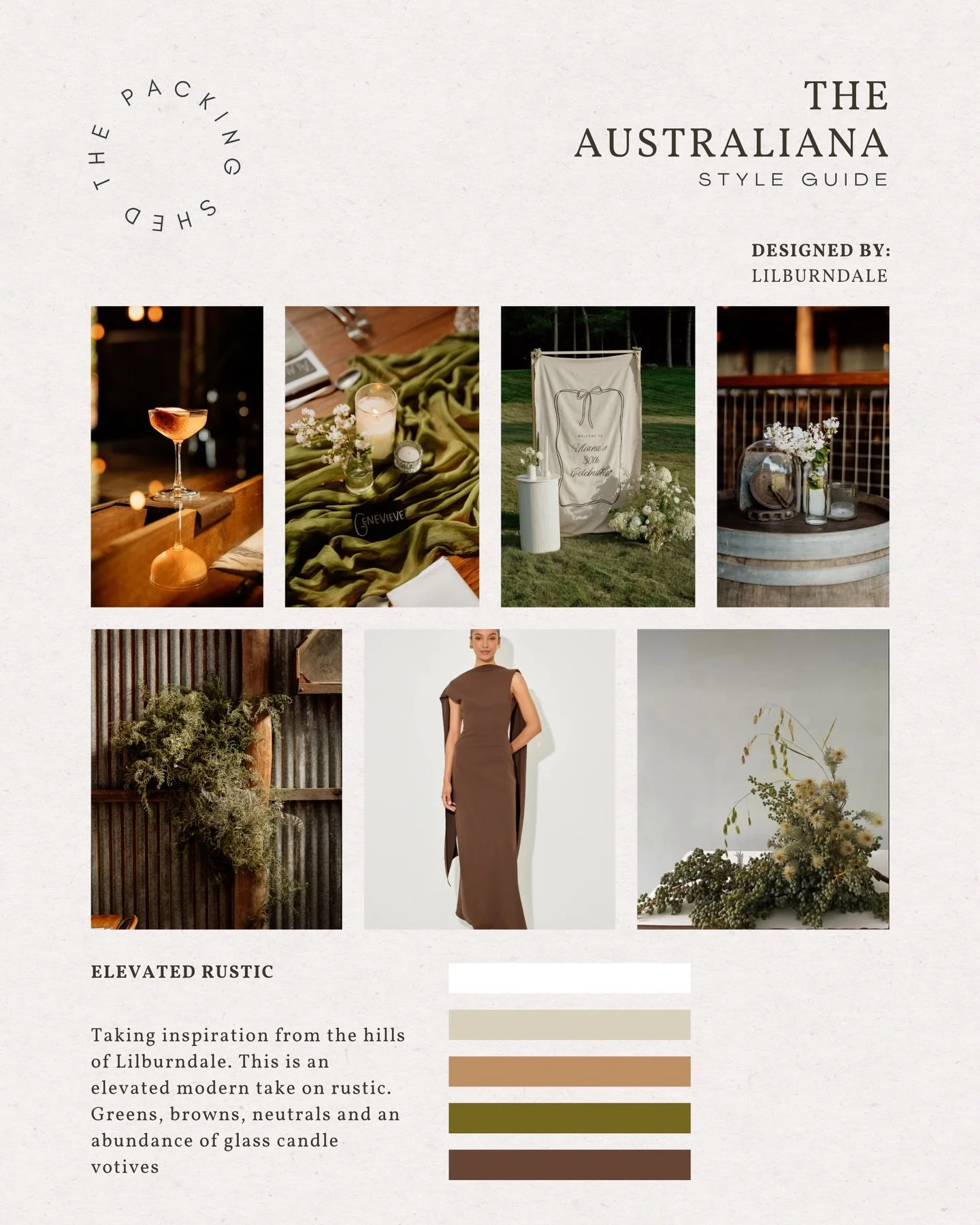 &ldquo;The Australiana&rdquo; Styling Package 
Created by us, to make styling one less thing you have to think about. Our packages include setup and pack down, we light the candles and have the vases filled and ready for your florist to come In, we e
